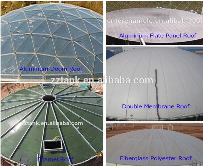 Biogaz Anaerobowe trawienie Podwójna membrana dachowa Produkcja gazu cylindryczna 0