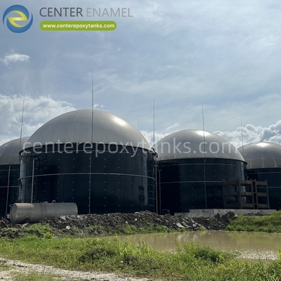 Podwójny dach membranowy do przetwarzaczy biogazu rolniczego: magazynuje biogas z odpadów rolniczych.