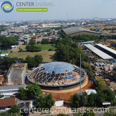 Kopuła aluminiowa do zbiornika osadowego: Zapewnia mocne i trwałe pokrycie do zatrzymywania zapachów i osłony zbiornika