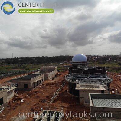 Zbiornik na biogaz z podwójną membraną dla projektu biogazu z fermentacji biomasy: Zapewnia niezbędną stabilizację objętości do zarządzania ciągłym lub wsadowym wydatkiem z fermentatora