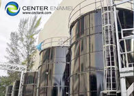 Zbiornik do przetwarzania biogazu ze szklaną podkładką ze stali