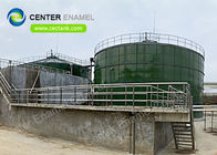 Zbiornik biogazu ze szklaną podszewką ze stali z podwójnym dachem membranowym