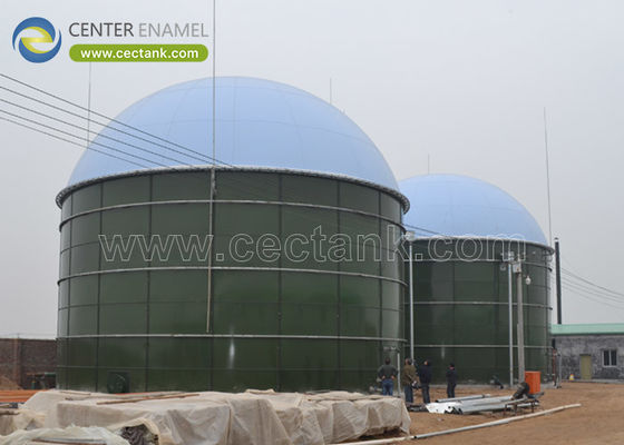 Glass-Fused Steel Tanks for Biogas Digesters, CSTR, AF, UASB with Biogas Holder Storage Double Membrane System
