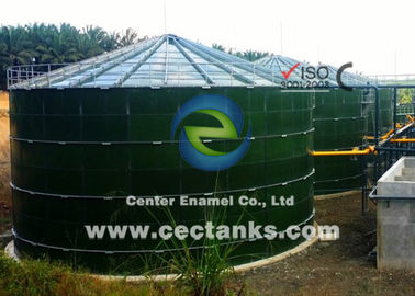 Ciemnozielone szkło Zliwane stalowe zbiorniki do trawienia biogazu, CSTR, AF Z biogazowym zbiornikiem magazynowym System podwójnej membrany