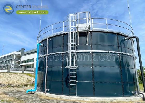 Przykręcane stalowe zbiorniki do przechowywania wody pitnej z dachami korytowymi ze stopu aluminium