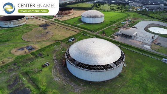 Górne kopuły geodezyjne z aluminium do zbiorników magazynowych smaru