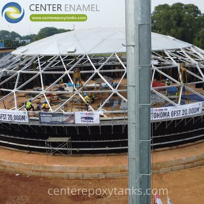 Aluminiowy dach kopułowy dla spawanych złowionych złowionych złowionych z stali nierdzewnej zbiorników do przechowywania produktów petrochemicznych: zapewnia wyższą odporność na korozję wobec agresywnych par chemicznych i środowisk przemysłowych