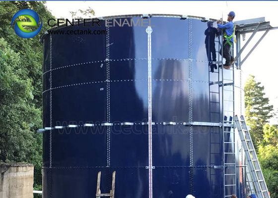 Zbiorniki do przechowywania ścieków przemysłowych ze szklaną powłoką stalową z dachami z powierzchniami w stopzie aluminium