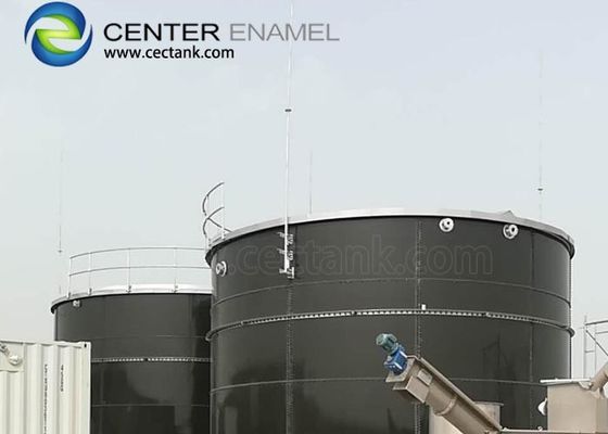 Biogazowniczy reaktor CSTR ze ściśniętą stalowością z dachem