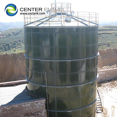 Projekt instalacji biogazowej ze szklaną powłoką stalową z zbiornikiem z podwójnym membranowym zbiornikiem gazu
