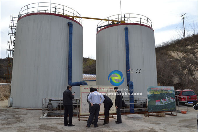 Biogazowe zakłady Zbiorniki ze stali stopionej ze szkła do produkcji energii z instalacji ściekowych zanieczyszczeń gnojowych 1