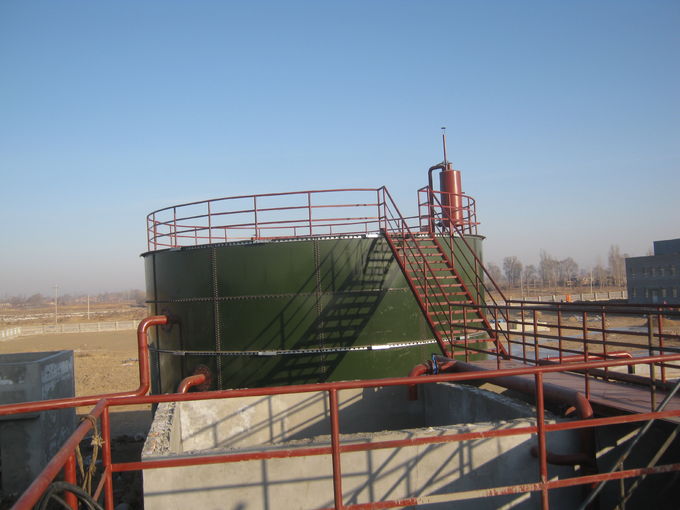 Zbiornik do magazynowania biogazu GLS do obróbki trawienia bezodrzutowego z podwójnym dachem membranowym lub dachem emaliowym 0